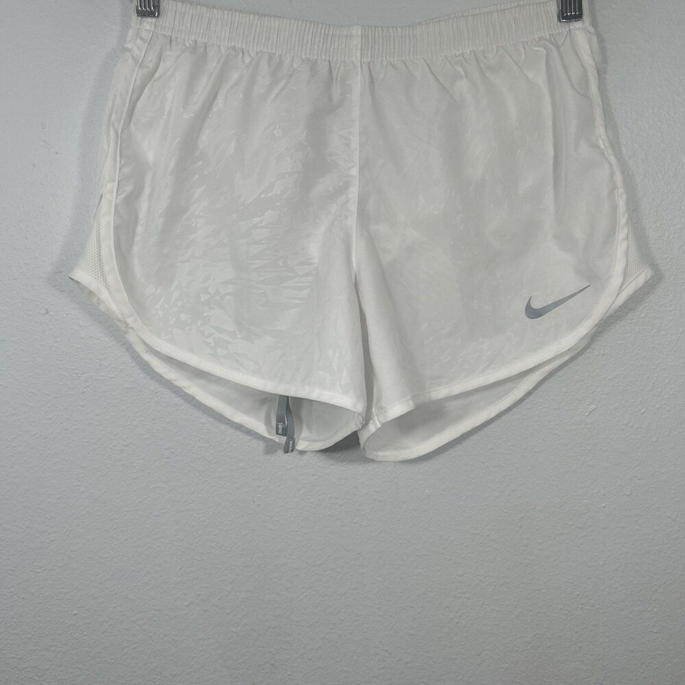 Nike Dri Fit Shorts Womens S White Tempo Brief Lined Running Athleisure